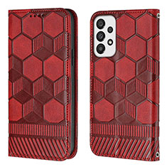 Custodia Portafoglio In Pelle Cover con Supporto Y04B per Samsung Galaxy A33 5G Rosso