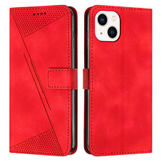 Custodia Portafoglio In Pelle Cover con Supporto Y04X per Apple iPhone 15 Plus Rosso