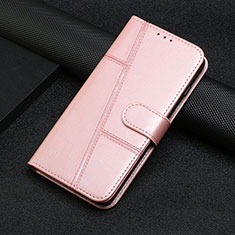 Custodia Portafoglio In Pelle Cover con Supporto Y04X per Google Pixel 6 5G Oro Rosa