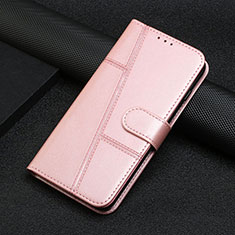 Custodia Portafoglio In Pelle Cover con Supporto Y04X per Google Pixel 6 Pro 5G Oro Rosa