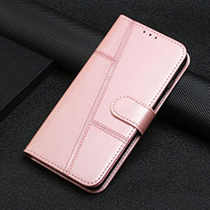 Custodia Portafoglio In Pelle Cover con Supporto Y04X per Motorola Moto Edge 30 Neo 5G Oro Rosa