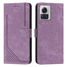 Custodia Portafoglio In Pelle Cover con Supporto Y04X per Motorola Moto Edge 30 Ultra 5G Oro Rosa