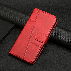 Custodia Portafoglio In Pelle Cover con Supporto Y04X per Motorola Moto G53j 5G Rosso