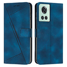 Custodia Portafoglio In Pelle Cover con Supporto Y04X per OnePlus 10R 5G Blu