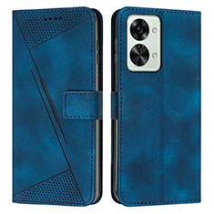 Custodia Portafoglio In Pelle Cover con Supporto Y04X per OnePlus Nord 2T 5G Blu