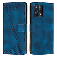 Custodia Portafoglio In Pelle Cover con Supporto Y04X per Realme 9 5G Blu