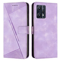 Custodia Portafoglio In Pelle Cover con Supporto Y04X per Realme 9 Pro 5G Viola