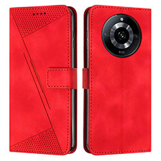 Custodia Portafoglio In Pelle Cover con Supporto Y04X per Realme Narzo 60 5G Rosso