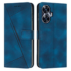 Custodia Portafoglio In Pelle Cover con Supporto Y04X per Realme Narzo N55 Blu