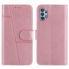 Custodia Portafoglio In Pelle Cover con Supporto Y04X per Samsung Galaxy A32 4G Oro Rosa