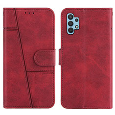 Custodia Portafoglio In Pelle Cover con Supporto Y04X per Samsung Galaxy A32 4G Rosso