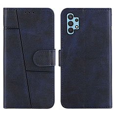 Custodia Portafoglio In Pelle Cover con Supporto Y04X per Samsung Galaxy A32 5G Blu