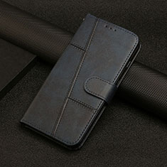 Custodia Portafoglio In Pelle Cover con Supporto Y04X per Samsung Galaxy F02S SM-E025F Blu