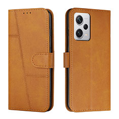 Custodia Portafoglio In Pelle Cover con Supporto Y04X per Xiaomi Redmi Note 12 Pro+ Plus 5G Marrone Chiaro