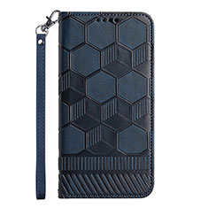 Custodia Portafoglio In Pelle Cover con Supporto Y05B per Samsung Galaxy A03s Blu