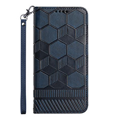 Custodia Portafoglio In Pelle Cover con Supporto Y05B per Samsung Galaxy M02s Blu