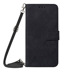 Custodia Portafoglio In Pelle Cover con Supporto Y06B per Samsung Galaxy A02s Nero