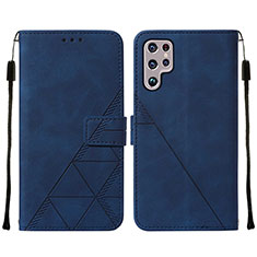 Custodia Portafoglio In Pelle Cover con Supporto Y07B per Samsung Galaxy S23 Ultra 5G Blu