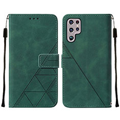 Custodia Portafoglio In Pelle Cover con Supporto Y07B per Samsung Galaxy S23 Ultra 5G Verde