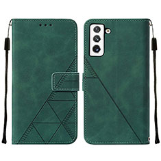 Custodia Portafoglio In Pelle Cover con Supporto Y07B per Samsung Galaxy S24 Plus 5G Verde