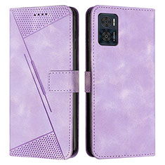 Custodia Portafoglio In Pelle Cover con Supporto Y07X per Motorola Moto E22i Viola