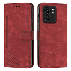 Custodia Portafoglio In Pelle Cover con Supporto Y07X per Motorola Moto Edge (2023) 5G Rosso