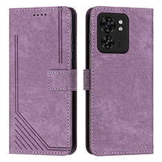 Custodia Portafoglio In Pelle Cover con Supporto Y07X per Motorola Moto Edge (2023) 5G Viola