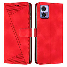 Custodia Portafoglio In Pelle Cover con Supporto Y07X per Motorola Moto Edge 30 Neo 5G Rosso