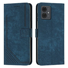 Custodia Portafoglio In Pelle Cover con Supporto Y07X per Motorola Moto G14 Blu