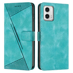 Custodia Portafoglio In Pelle Cover con Supporto Y07X per Motorola Moto G73 5G Verde