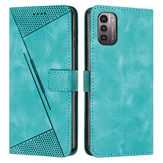 Custodia Portafoglio In Pelle Cover con Supporto Y07X per Nokia G11 Verde