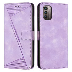 Custodia Portafoglio In Pelle Cover con Supporto Y07X per Nokia G21 Viola