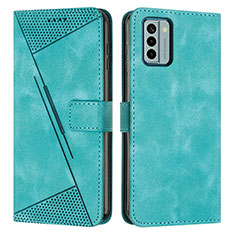 Custodia Portafoglio In Pelle Cover con Supporto Y07X per Nokia G22 Verde