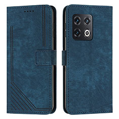 Custodia Portafoglio In Pelle Cover con Supporto Y07X per OnePlus 10 Pro 5G Blu