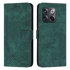 Custodia Portafoglio In Pelle Cover con Supporto Y07X per OnePlus 10T 5G Verde