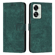 Custodia Portafoglio In Pelle Cover con Supporto Y07X per OnePlus Nord 2T 5G Verde