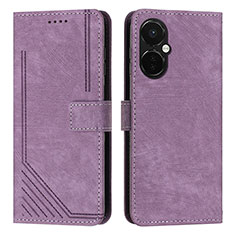 Custodia Portafoglio In Pelle Cover con Supporto Y07X per OnePlus Nord CE 3 Lite 5G Viola