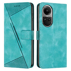 Custodia Portafoglio In Pelle Cover con Supporto Y07X per Oppo Reno10 5G Verde