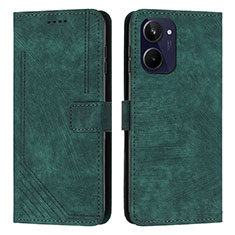 Custodia Portafoglio In Pelle Cover con Supporto Y07X per Realme 10 4G Verde