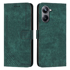 Custodia Portafoglio In Pelle Cover con Supporto Y07X per Realme 10 Pro 5G Verde