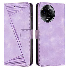 Custodia Portafoglio In Pelle Cover con Supporto Y07X per Realme V50 5G Viola