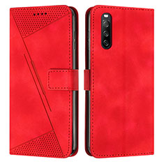 Custodia Portafoglio In Pelle Cover con Supporto Y07X per Sony Xperia 10 IV Rosso