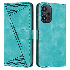 Custodia Portafoglio In Pelle Cover con Supporto Y07X per Xiaomi Poco F5 5G Verde