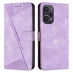 Custodia Portafoglio In Pelle Cover con Supporto Y07X per Xiaomi Poco F5 5G Viola