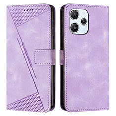 Custodia Portafoglio In Pelle Cover con Supporto Y07X per Xiaomi Redmi 12 4G Viola