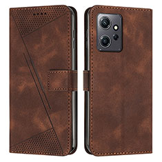 Custodia Portafoglio In Pelle Cover con Supporto Y07X per Xiaomi Redmi Note 12 4G Marrone