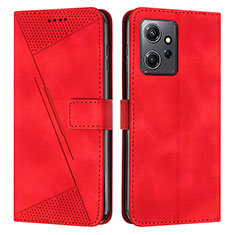 Custodia Portafoglio In Pelle Cover con Supporto Y07X per Xiaomi Redmi Note 12 4G Rosso