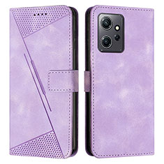 Custodia Portafoglio In Pelle Cover con Supporto Y07X per Xiaomi Redmi Note 12 4G Viola