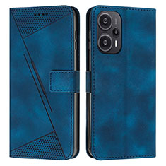 Custodia Portafoglio In Pelle Cover con Supporto Y07X per Xiaomi Redmi Note 12 Turbo 5G Blu