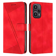 Custodia Portafoglio In Pelle Cover con Supporto Y07X per Xiaomi Redmi Note 12 Turbo 5G Rosso